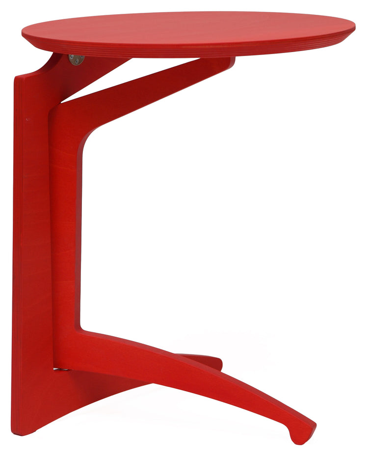 Tavolino Pieghevole da Salotto Ø43x51 cm in Legno Rosso