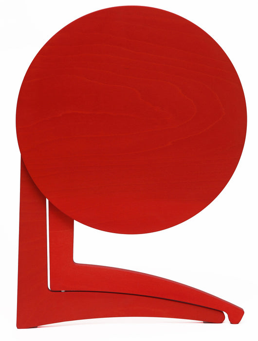 Tavolino Pieghevole da Salotto Ø43x51 cm in Legno Rosso