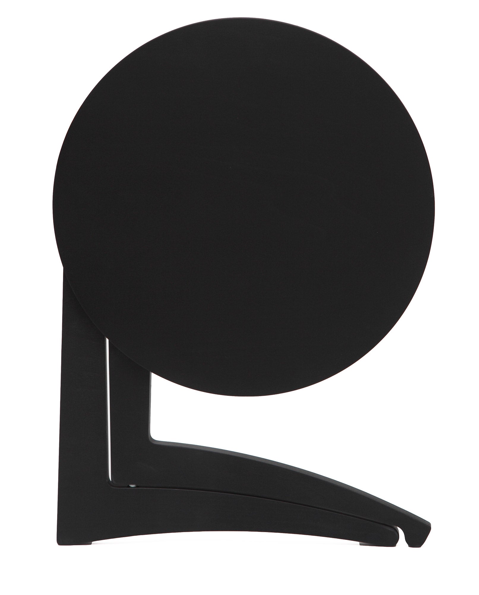 Tavolino Pieghevole da Salotto Ø43x51 cm in Legno Nero