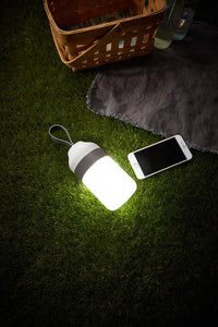 Altoparlante Bluetooth con Lampada LED 7,6x7,6x1,5 cm in Plastica Grigio