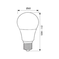 Lampadina lampada led 10W attacco E27 806 lumen 230V LUCE 3000K calda