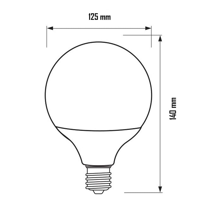 Lampada led globo lampadina E27 potenza 20w 1800 lumen luce diffusa 230V LUCE NATURALE 4000K