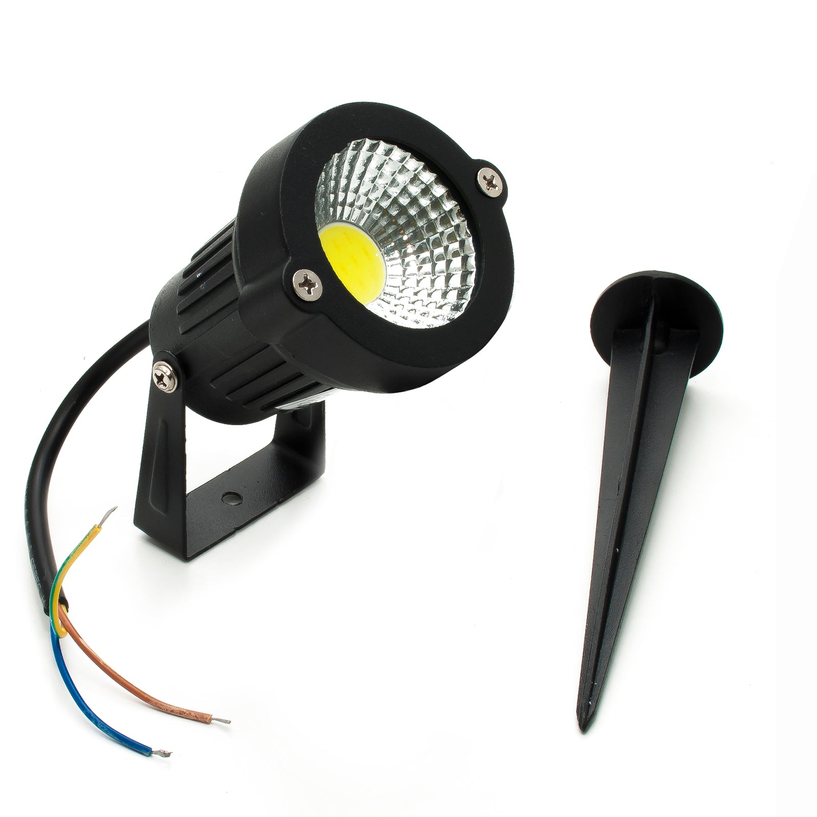 Faro faretto LED picchetto giardino COB 5W segnapassi lampada orientabile IP65 LUCE 3000K