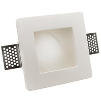 Faretto gesso quadrato incasso a scomparsa pareti soffitto luce LED GU10 MR16 GU5.3 12X12cm