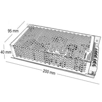 Alimentatore trasformatore da 220V AC a 12V DC stabilizzato 120W 10A luci LED telecamere dvr