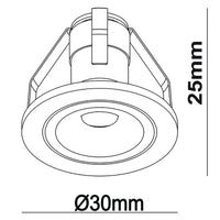 Faretto punto luce led box doccia gradino scale IP44 350mA 3,1-3,9V DC spot LED COLORE SILVER