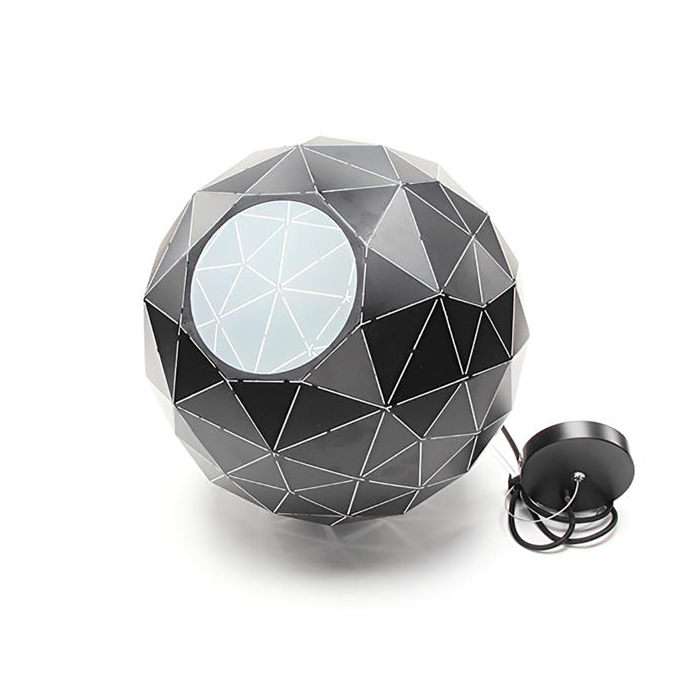 Lampadario sfera pendente lampada sospensione globo soffitto E27 diametro 40cm COLORE NERO