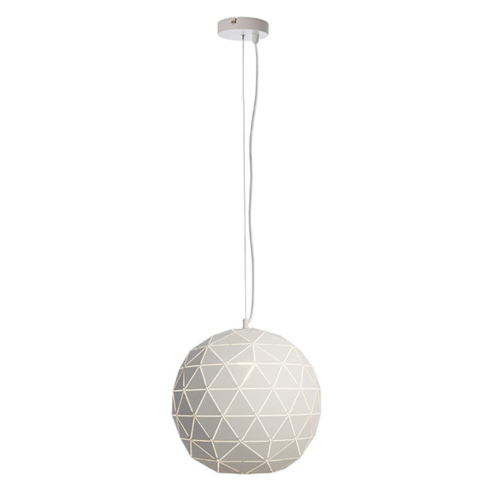 Lampadario sfera pendente lampada sospensione globo soffitto E27 diametro 40cm COLORE BIANCO