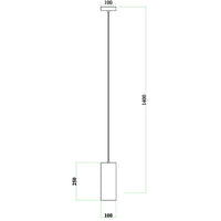 Lampadario moderno E27 pendente cilindro LED luce tavolo soggiorno bar 230V COLORE NERO