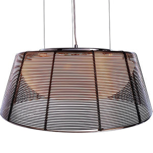 Lampadario metallo pendente moderno LED 3 attacchi E27 luce tavolo cucina bar pizzeria ristorante 230V NERO