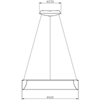 SCULPTORIS 60 Lampadario moderno cerchio bianco LED 40W lampada pendente luce diffusa tavolo cucina 230V 60cm 4000K