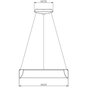 SCULPTORIS 60 Lampadario moderno cerchio bianco LED 40W lampada pendente luce diffusa tavolo cucina 230V 60cm 4000K