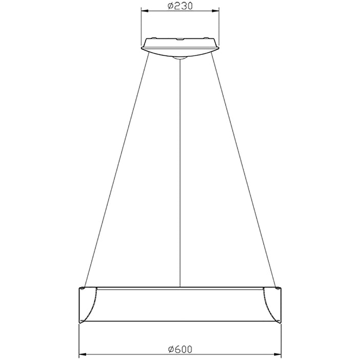 SCULPTORIS 60 Lampadario moderno cerchio bianco LED 40W lampada pendente luce diffusa tavolo cucina 230V 60cm 4000K