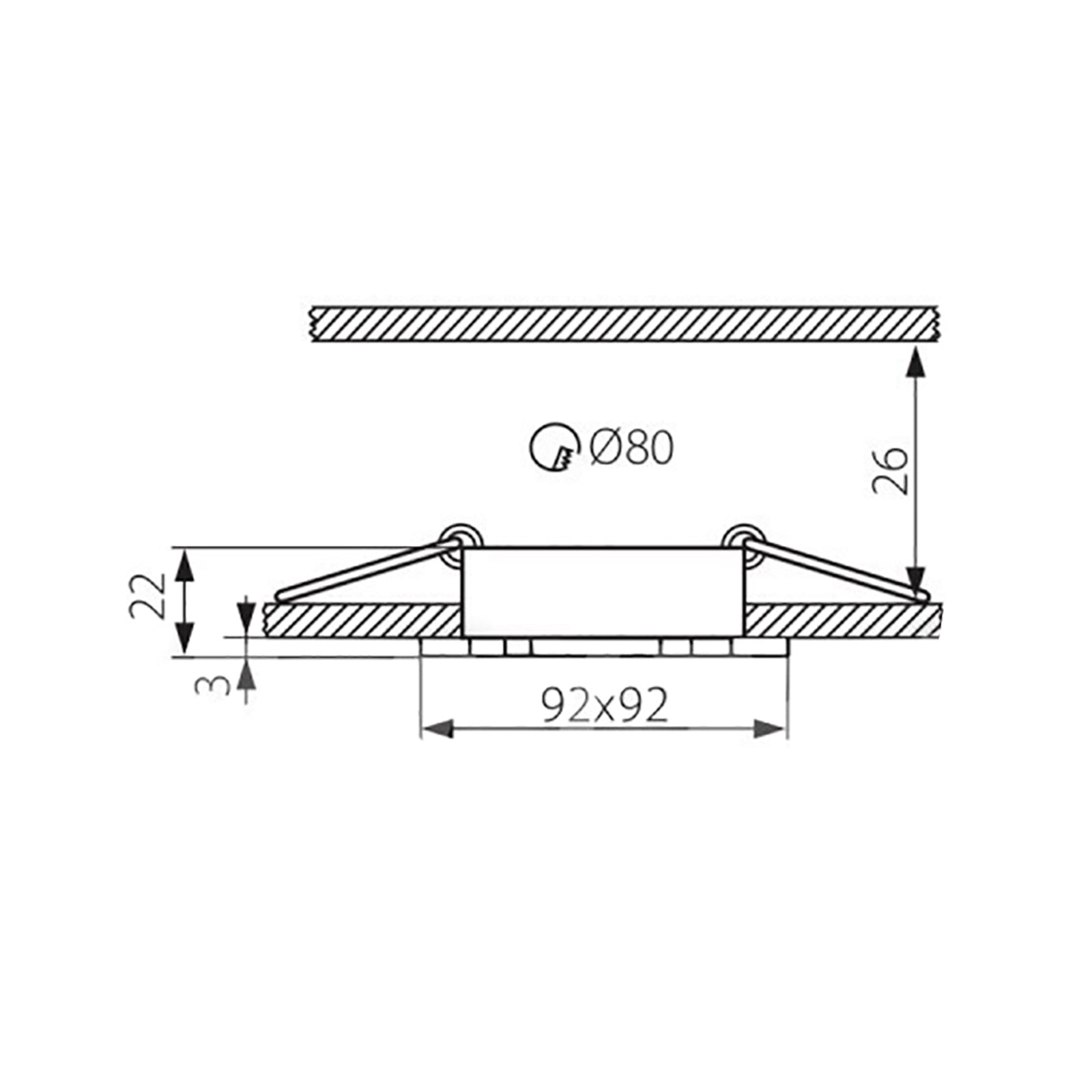 Faretto LED  GU10 incasso 80mm quadrato nero lampadina colorata giochi luce RGBW