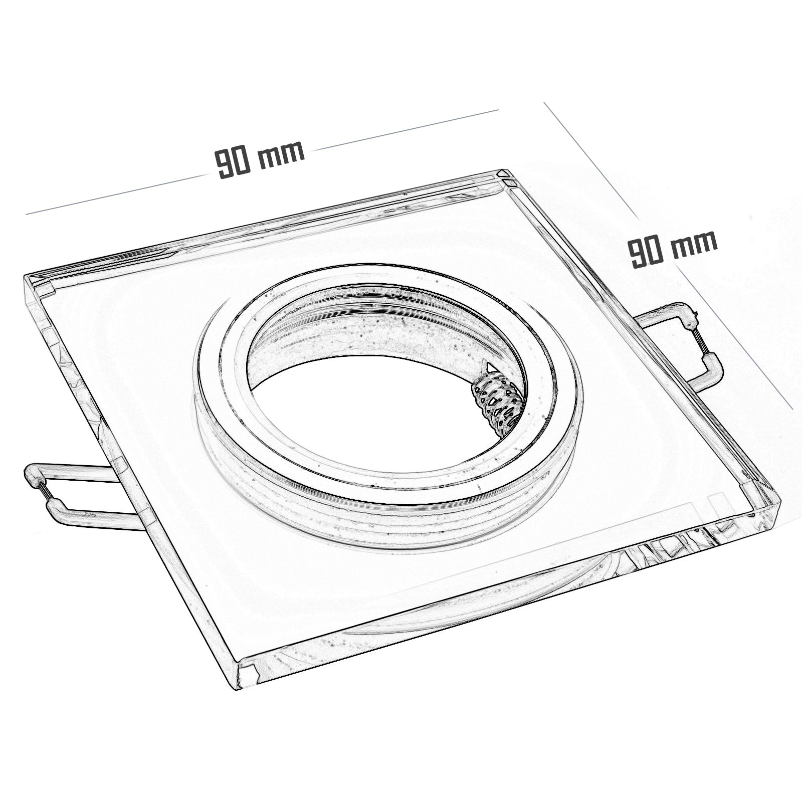 Faretto quadrato vetro specchiato incasso 6cm lampada LED GU10 6W RGBW luce colorata discoteca bar 230V UCE 6000K