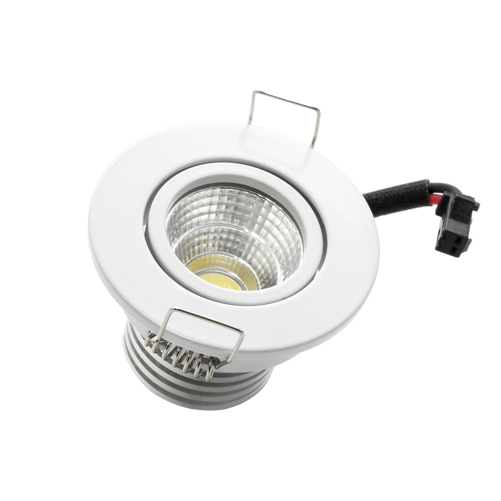 Faretto LED incasso orientabile spot 3W punto luce vetrina scale IP20 foro 45mm COLORE BIANCO LUCE 3000K