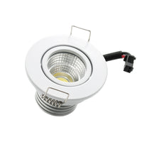 Faretto LED incasso orientabile spot 3W punto luce vetrina scale IP20 foro 45mm COLORE BIANCO LUCE 4000K