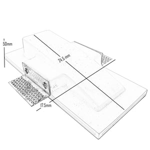 Faretto segnapassi incasso gesso LED G4 MR11 ottica verticale luci scale