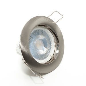 Faretto lampada LED 5W luce spot 38 gradi incasso tondo GU10 foro 6cm 220V IP20 COLORE SILVER LUCE 4000K