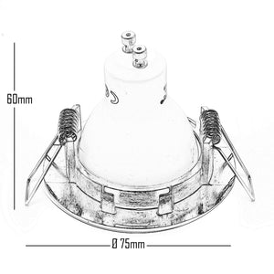 Faretto lampada LED 8W luce diffusa 150 gradi incasso tondo GU10 foro 6cm 220V COLORE SILVER LUCE 6000K