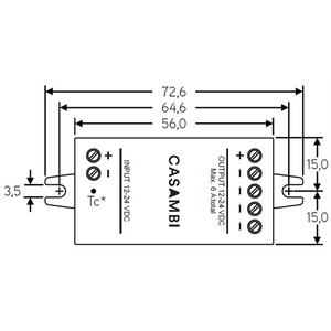 CASAMBI bluetooth controller CBU-PWM4 luci LED 1-4 ch dimmer 12-24V SMART HOME