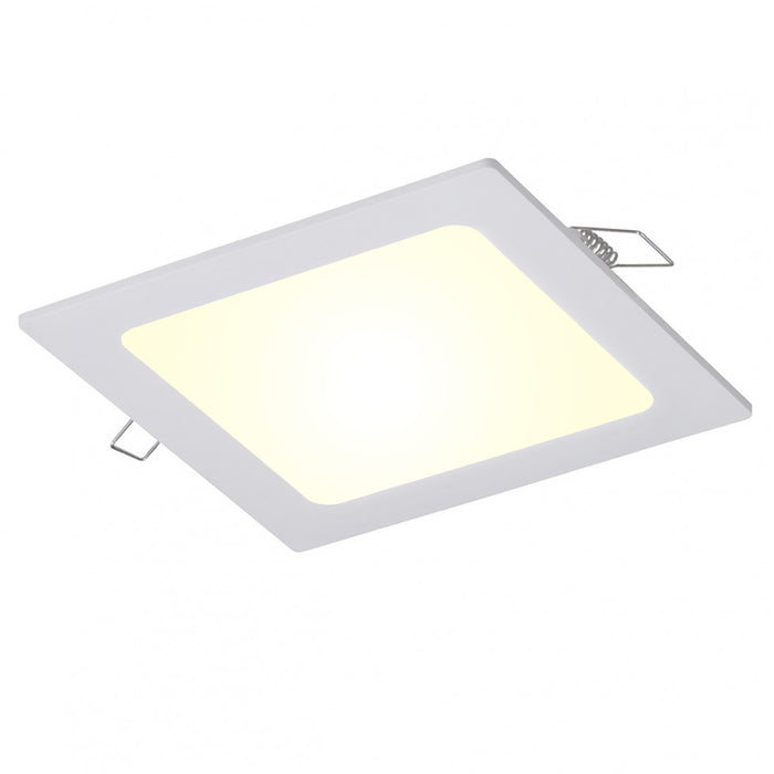 Faretto LED 12W pannello incasso luce diffusa 120 gradi foro 15cm 230V studio QUADRATO 6000K