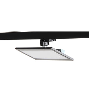 Faretto LED 20W track trifase pannello slim 3-Phasen luce orientabile 340 gradi negozio ufficio 230V NERO LUCE 4000K