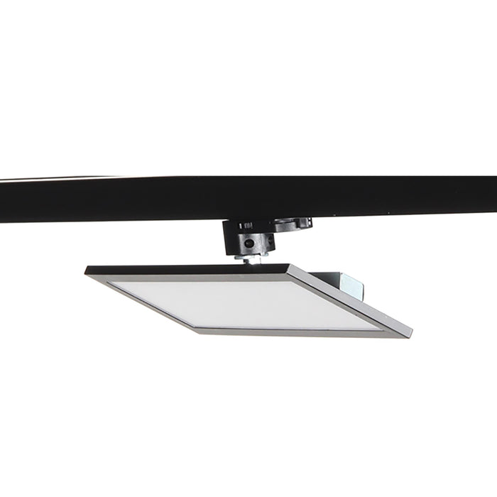 Faretto LED 20W track trifase pannello slim 3-Phasen luce orientabile 340 gradi negozio ufficio 230V NERO LUCE 4000K