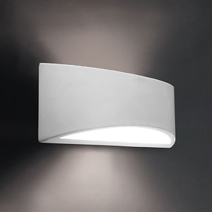 Applique gesso LED moderno decorativo pitturabile muro doppio fascio luce lampada R7S ufficio negozio ingresso 230V