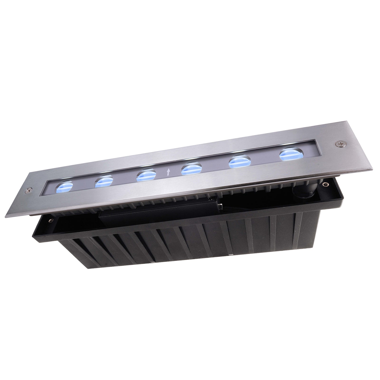 LINE III Faretto calpestabile carrabile ip67 led spot rgb multicolore 17w 24v ottica asimmetrica luce giardino facciate