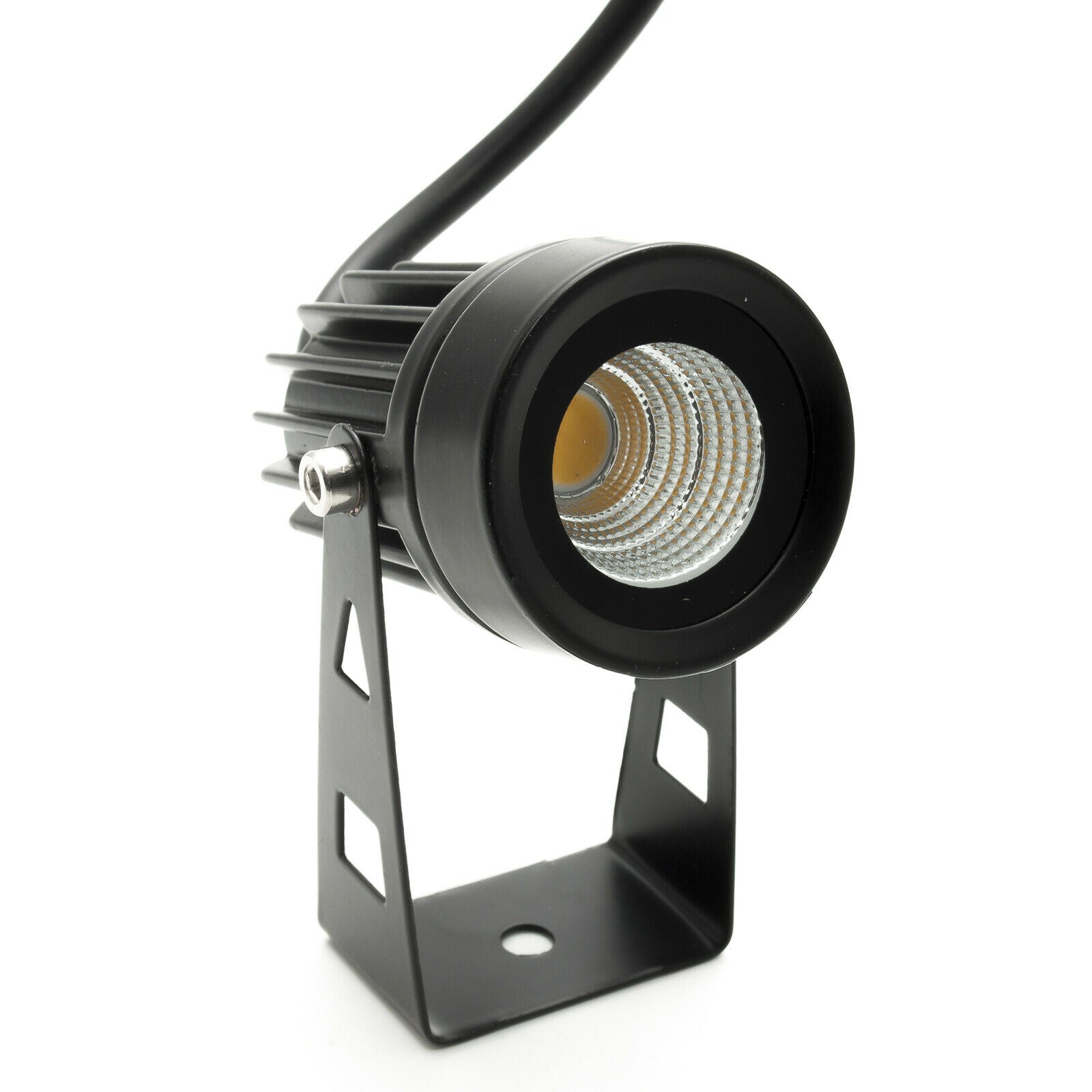 Faretto LED spot staffa orientabile 3.5W esterno luce giardino parete IP65 230V COLORE NERO 6000K