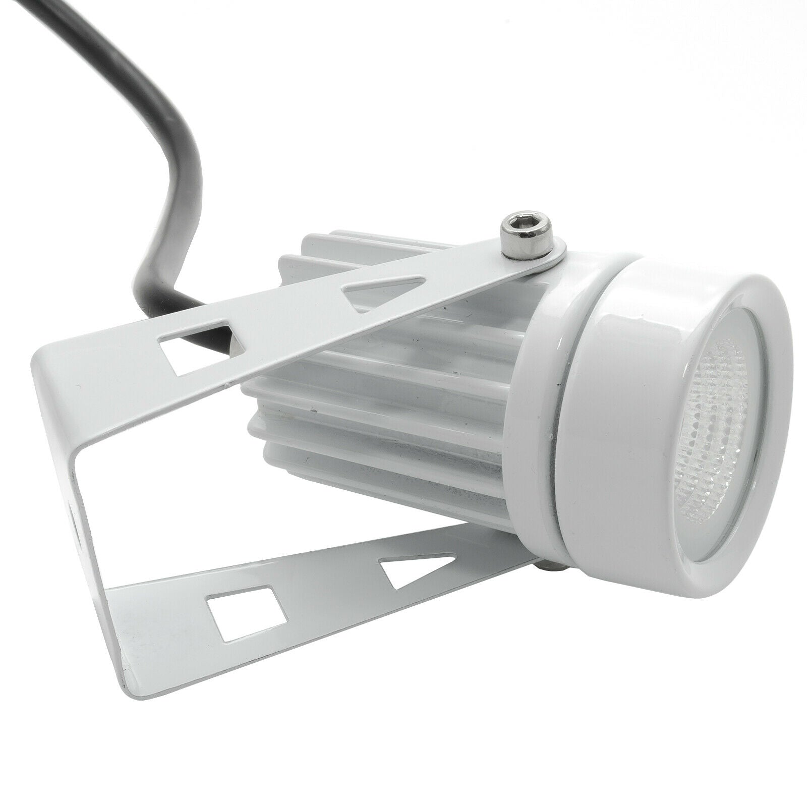 Faretto LED spot staffa orientabile 3.5W esterno luce giardino parete IP65 230V COLORE BIANCO 4000K