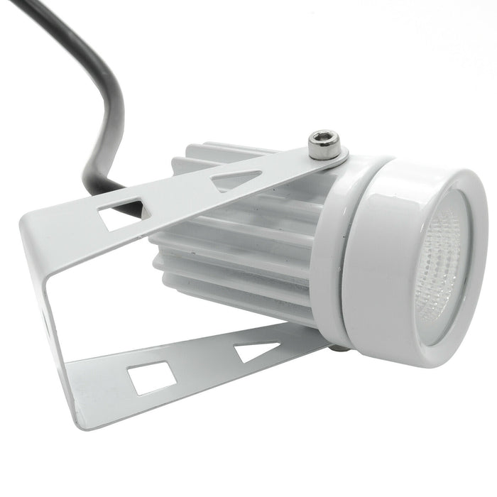 Faretto LED spot staffa orientabile 3.5W esterno luce giardino parete IP65 230V COLORE BIANCO 4000K