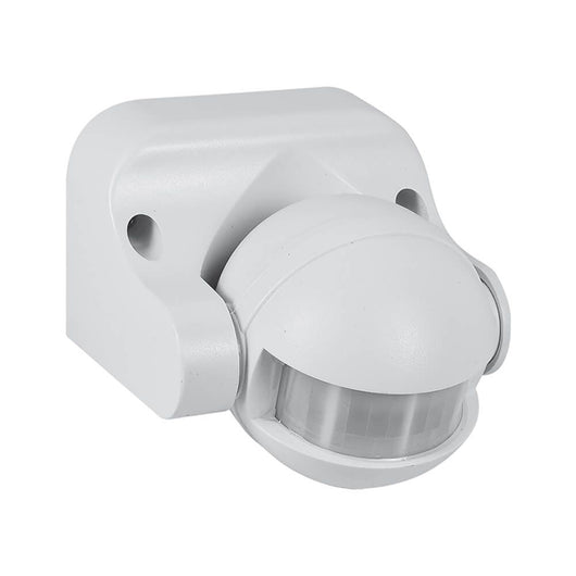 FLEX Sensore rilevatore movimento infrarossi parete muro 180 gradi IP44 accensione luci LED timer spegnimento 230V BIANCO