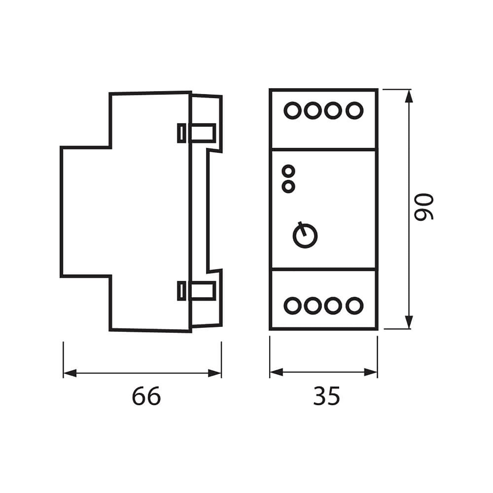 ECHO Interruttore centralina sensore crepuscolare IP65 quadro elettrico 2 din accensione automatica luci LED esterno 230V 20A