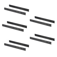 Set 5 Coppie Guide a Sfera per Cassetti 45x600 mm in Acciaio Emuca Nero