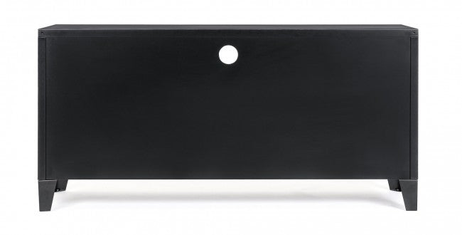 Mobile TV con 2 Ante 40x120,5x58,5 cm Cambridge in Acciaio Nero