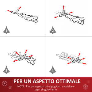 Albero di Natale Artificiale 150 cm con Palline e Decorazioni Verde