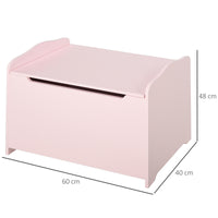 Cassapanca Baule Portagiochi 60x40x48 cm in MDF Rosa