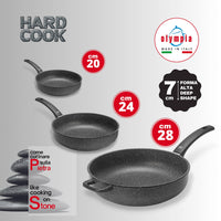 Padella Alta Antiaderente 1 Manico Ø24 cm Olympia Hard Cook