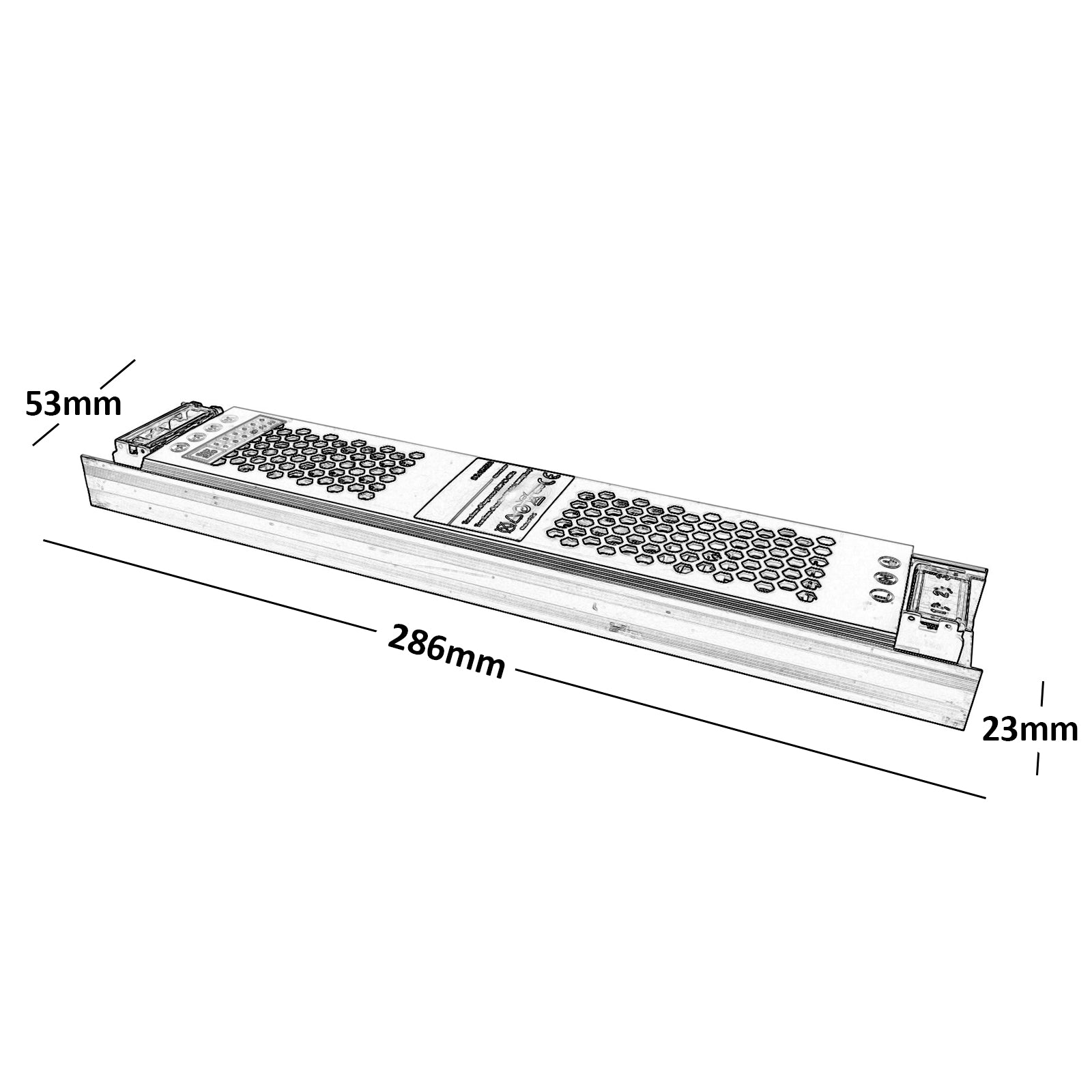 Alimentatore slim 300W da 230V a 12V trasformatore 25A telecamere strisce LED