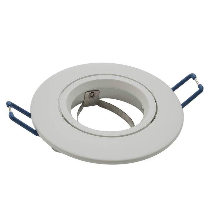 Porta faretto nero supporto luci incasso 75mm luce LED soffitto orientabile GU10 COLORE BIANCO