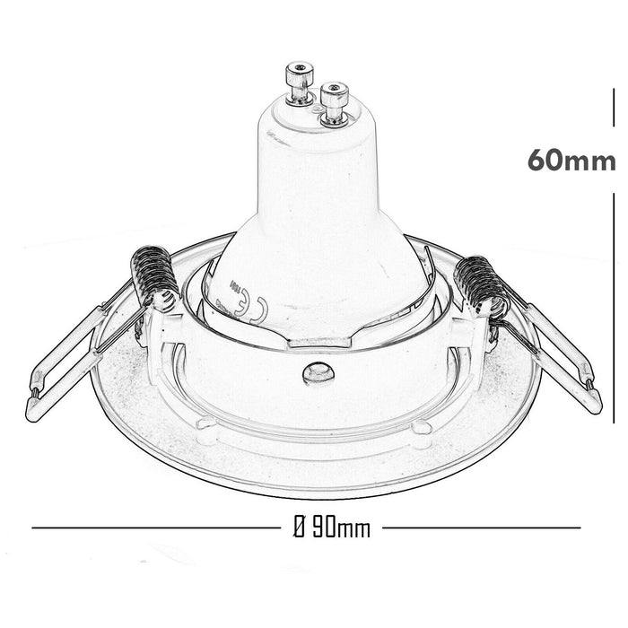 Faretto dorato spot lampada LED incasso orientabile 5W GU10 luci vetrina negozio LUCE 4000K