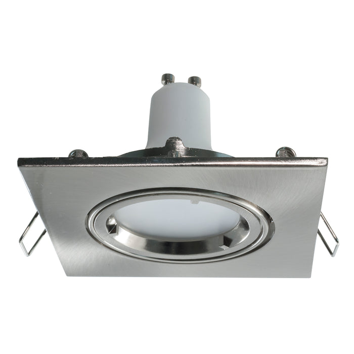 Faretto quadrato orientabile incasso 80mm luce LED orientabile lampada 8W GU10 LUCE 4000K