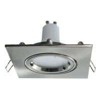 Faretto quadrato orientabile incasso 80mm luce LED orientabile lampada 8W GU10 LUCE 3000K