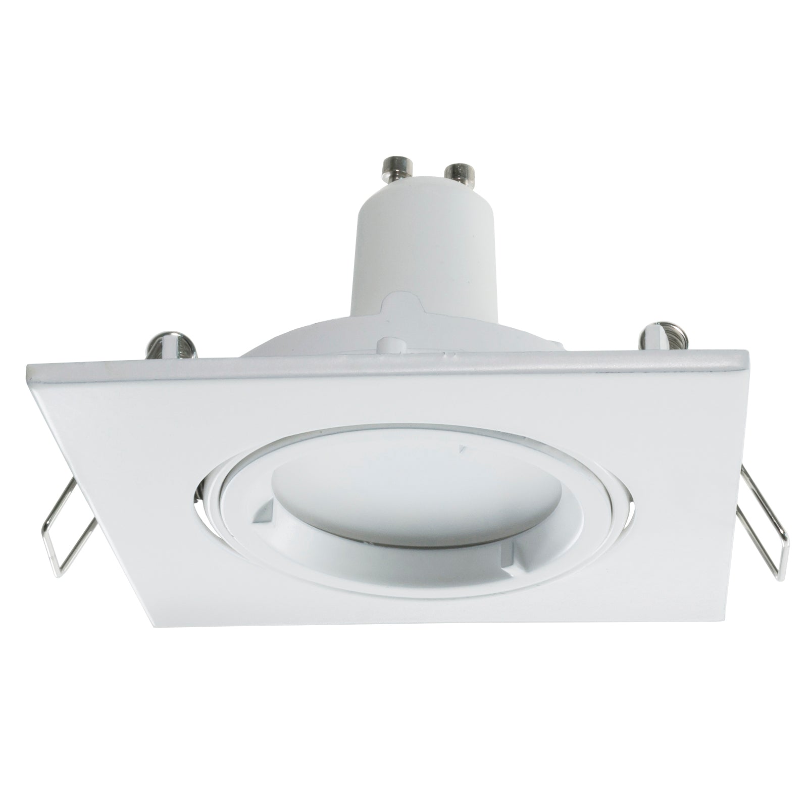 Faretto incasso 80mm bianco luce mirata orientabile mensole vetrine spot 5W GU10 LUCE 3000K