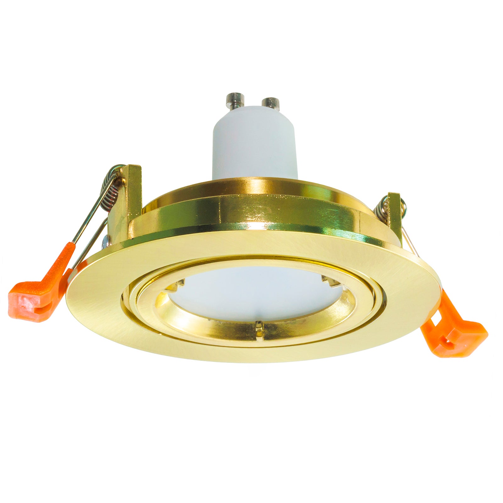 Faretto moderno orientabile oro incasso 80mm lampada LED 8W GU10 luce soffitto LUCE 3000K