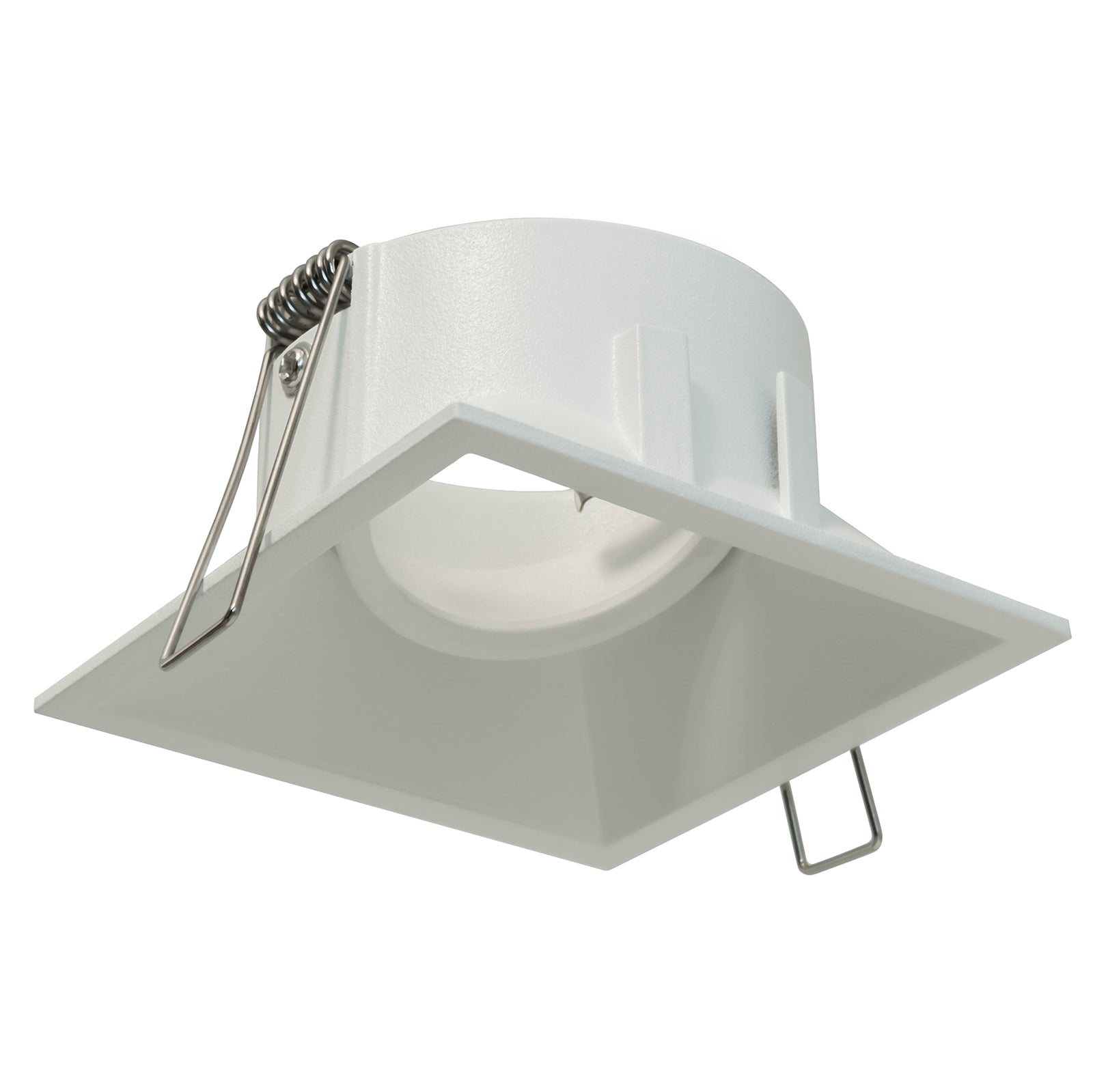 Faretto incasso retrocesso foro 85mm LED 8W GU10 quadrato lampada soffitto luci negozio 230V COLORE BIANCO LUCE 4000K