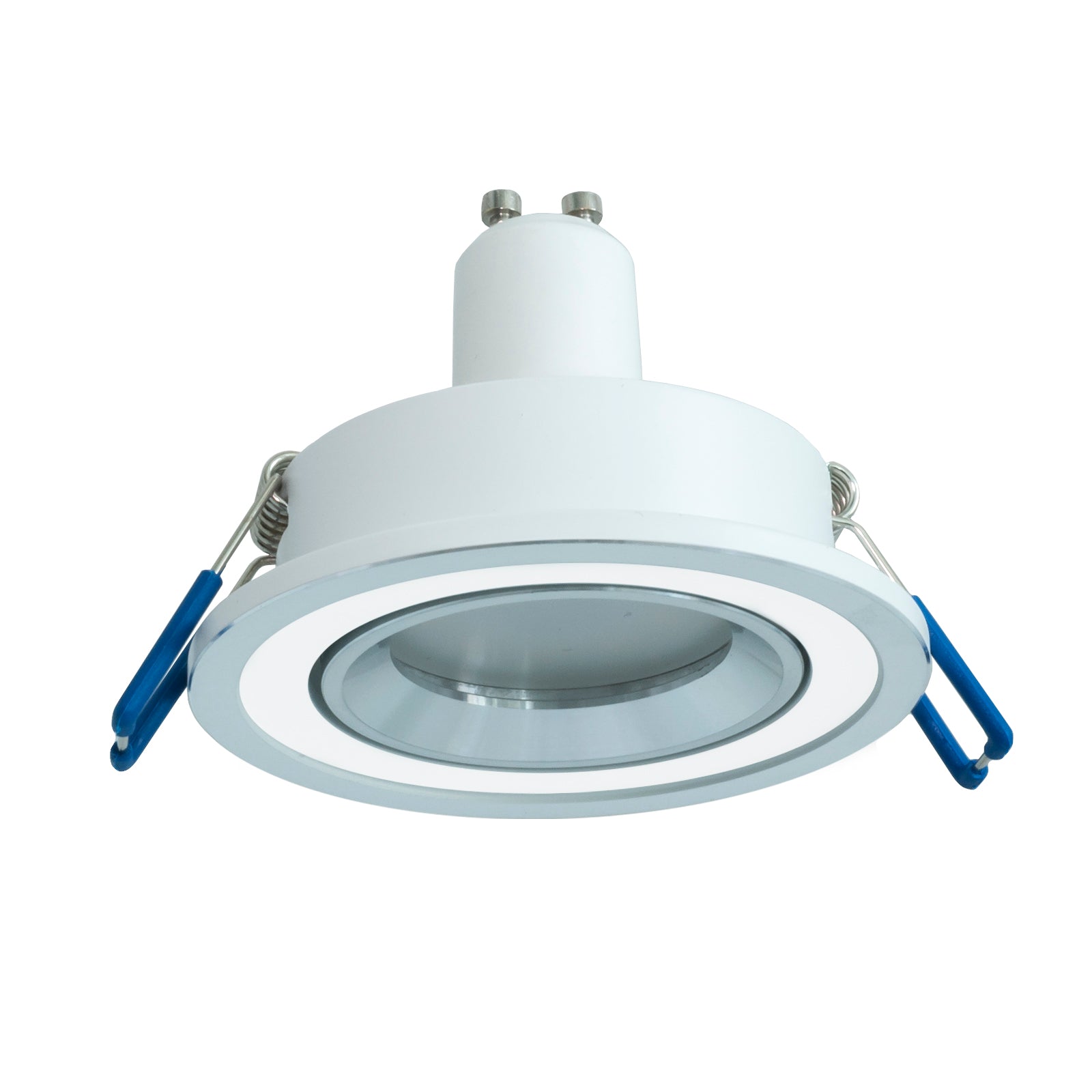 Faretto LED 8W GU10 moderno rotondo incasso 7cm bianco argento luce lampada orientabile soffitto negozio 230V LUCE 4000K