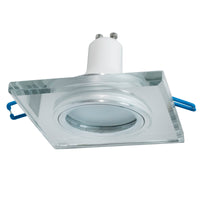 Faretto LED moderno quadrato incasso vetro specchio 6cm lampada 8W GU10 salotto LUCE 3000K